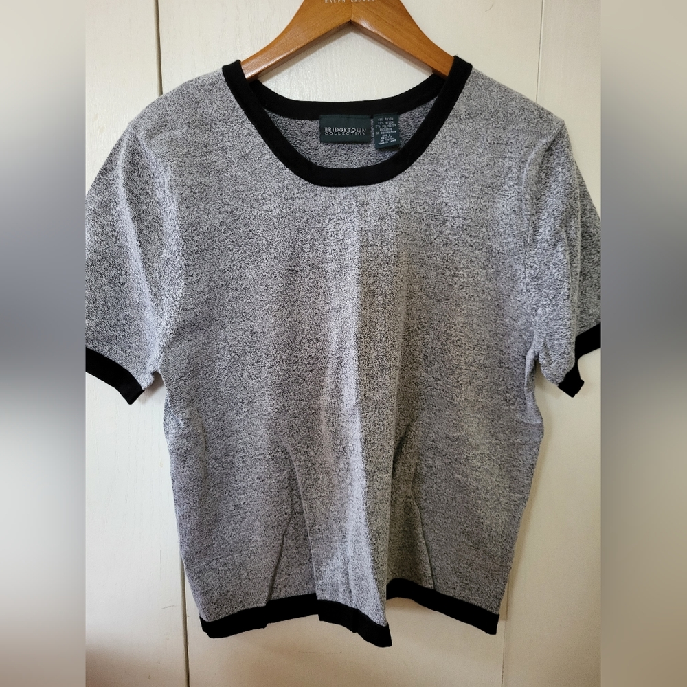 NWOT Bridgetown Collection Grey Short Sleeve Shirt Sz L